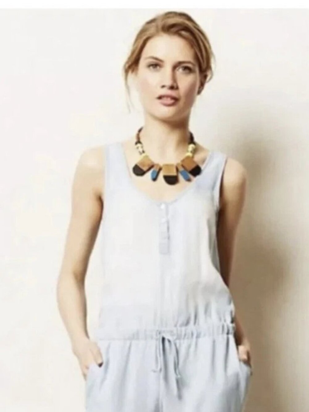 NWOT Cloth & Stone Chambray Romper